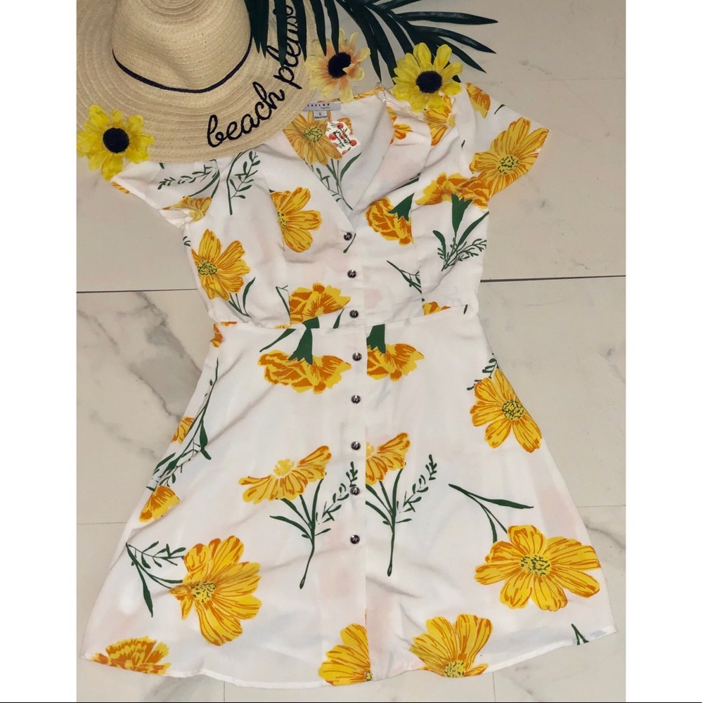 Floral Print button down dress